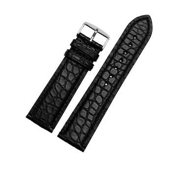 Aukštos kokybės Juodos|Rudos spalvos krokodilo odos watchband už omg prekės 18mm 19mm 20mm 21mm 22mm atsparumas vandeniui klasikinis dirželiai